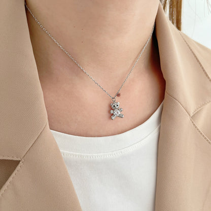 925 Sparkle Bear Necklace