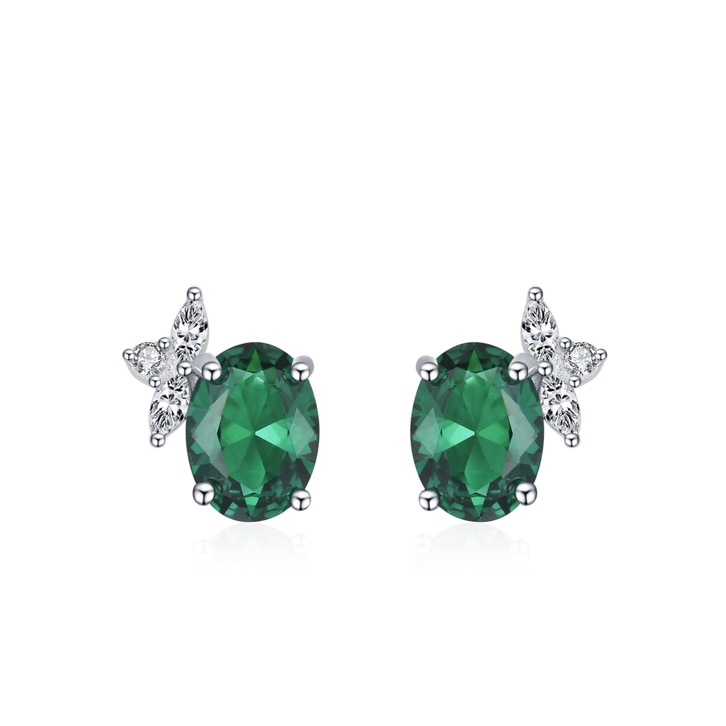 925 Green Force Earrings and Ring Jewelry Set