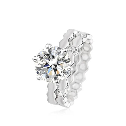 925 Silver Aludra Moissanite Diamond Ring