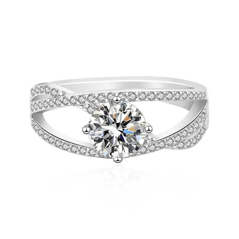 925 Silver Gomeisa Moissanite Diamond Ring