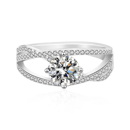 925 Silver Gomeisa Moissanite Diamond Ring