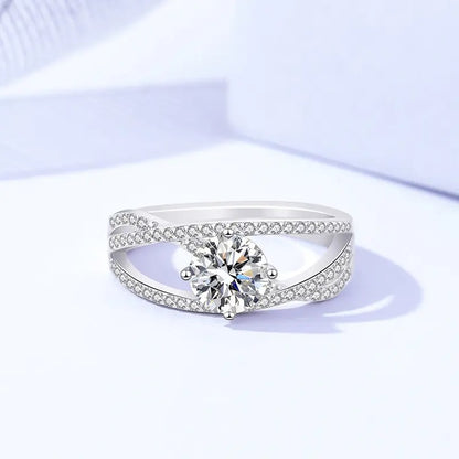 925 Silver Gomeisa Moissanite Diamond Ring