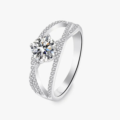 925 Silver Gomeisa Moissanite Diamond Ring