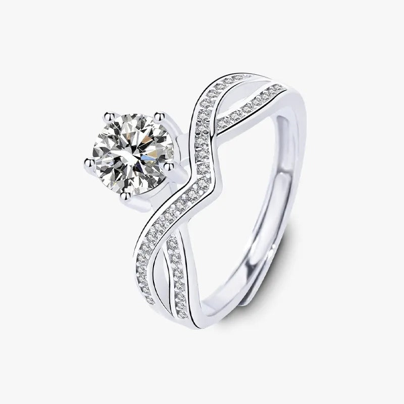 925 Silver Izar Moissanite Diamond Ring